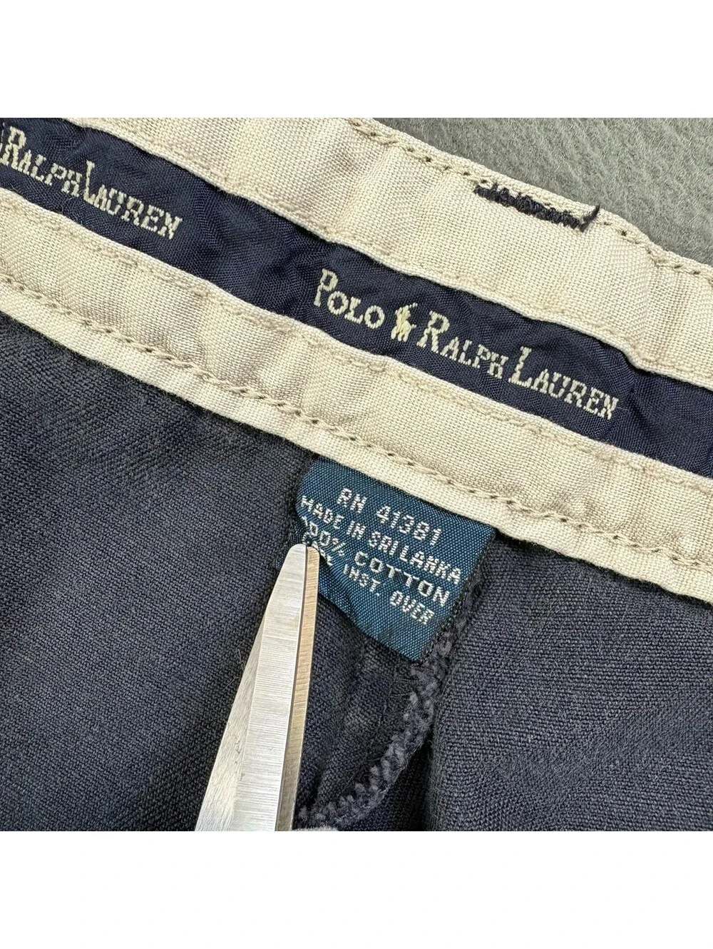 Vintage Polo Ralph Lauren Pleated Chino Pants Size 32 (Fit 30x29 in.) Navy Blue